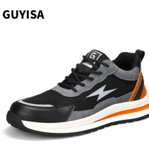 Non-slip rubber sole steel toe safety shoes for men